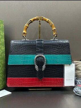 Gucci Alligator Large Dionysus Bamboo Top Handle